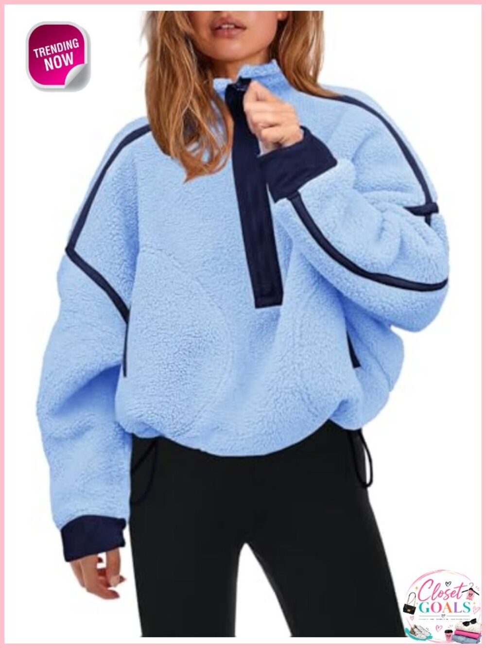 Half Zip Fleece Pullover Sherpa Jacket